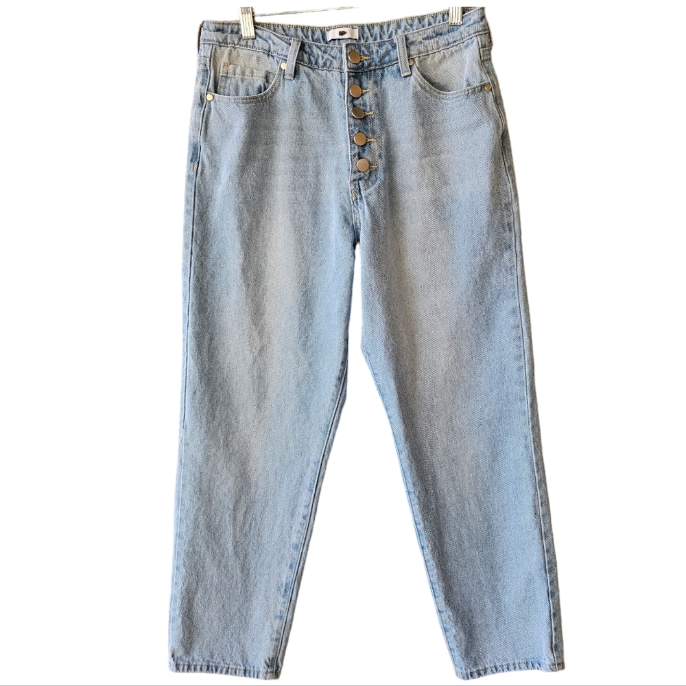 BP High Rise Straight Leg Button Fly Jeans